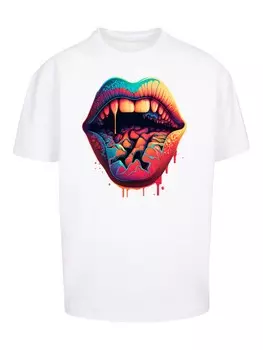 Рубашка F4NT4STIC Drooling Lips, белый