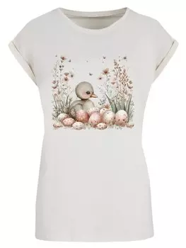 Рубашка F4NT4STIC Ente Ostereier Blumen Kken, цвет Beige/Sand