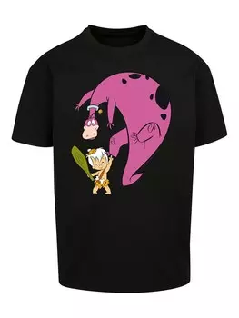 Рубашка F4NT4STIC Familie Feuerstein Bamm Bamm And Dino, черный