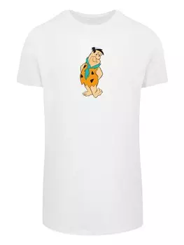 Рубашка F4NT4STIC Familie Feuerstein Fred Flintstone Kick, белый