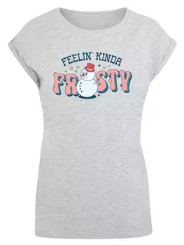 Рубашка F4NT4STIC Feelin Kinda Frosty Snowman, цвет Grey/Light grey