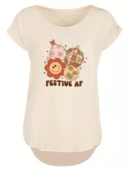 Рубашка F4NT4STIC Festive AF, песочный
