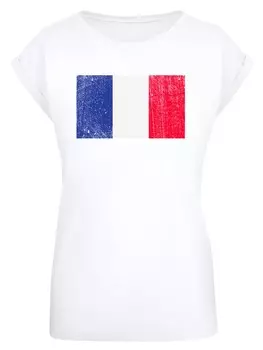 Рубашка F4Nt4Stic France Frankreich Flagge, белый