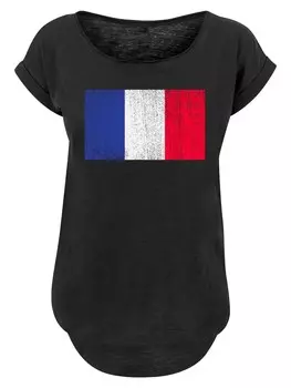 Рубашка F4NT4STIC France Frankreich Flagge, черный