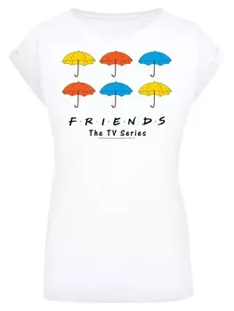 Рубашка F4NT4STIC Friends Bunte Regenschirme, белый