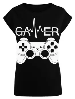 Рубашка F4NT4STIC Gamer Heartbeat, черный