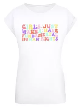 Рубашка F4NT4STIC Girls Just Wanna Have Fundamental Rights Frauentag, белый