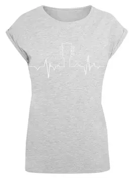 Рубашка F4NT4STIC Gitarre Heartbeat, пятнистый серый