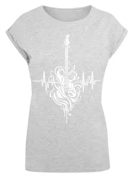 Рубашка F4NT4STIC Gitarre Heartbeat, серый