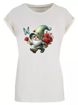 Рубашка F4NT4STIC Gnom Frhling Blumen Schmetterling, песочный