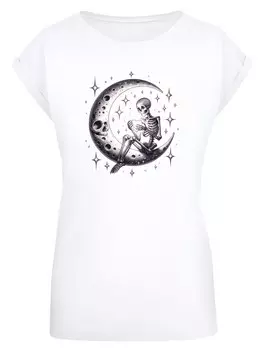 Рубашка F4NT4STIC Gothic Valentinstag Skelett Mond, белый