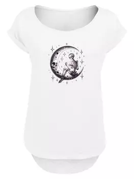 Рубашка F4NT4STIC Gothic Valentinstag Skelett Mond, белый