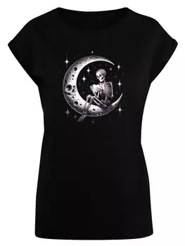 Рубашка F4NT4STIC Gothic Valentinstag Skelett Mond, черный