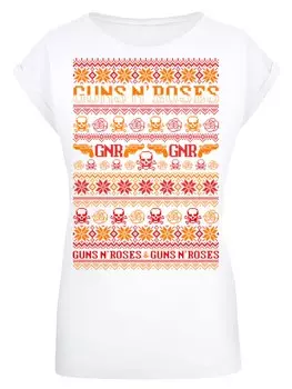 Рубашка F4NT4STIC Guns And Roses Christmas, белый