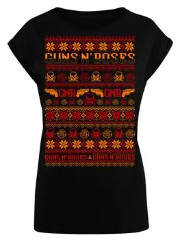 Рубашка F4NT4STIC Guns And Roses Christmas, черный