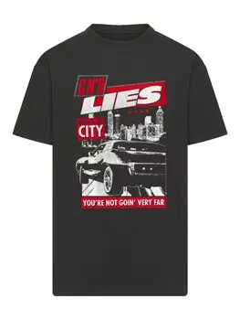 Рубашка F4NT4STIC Guns NRoses Lies City Rock Music, черный