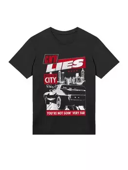 Рубашка F4NT4STIC Guns NRoses Lies City Rock Music, черный