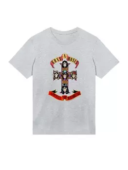 Рубашка F4NT4STIC GunsnRoses Appetite For Destruction, пятнистый серый