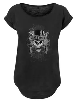 Рубашка F4NT4STIC GunsNRoses Skull and Pistols, черный