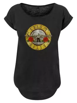 Рубашка F4NT4STIC GunsnRoses Vintage Bullet Logo, черный