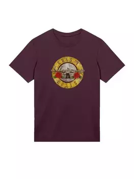 Рубашка F4NT4STIC GunsnRoses Vintage Bullet Logo, цвет Blackberry