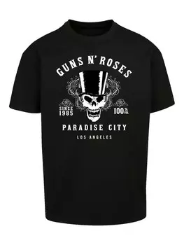 Рубашка F4NT4STIC GunsnRoses Whiskey Label Rock Band, черный