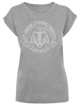 Рубашка F4Nt4Stic Harry Potter Hufflepuff Seal, пестрый серый