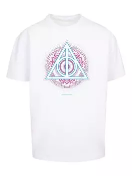 Рубашка F4NT4STIC Harry Potter Neon Deathly, белый