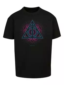 Рубашка F4NT4STIC Harry Potter Neon Deathly, черный
