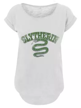 Рубашка F4NT4STIC Harry Potter Slytherin Sport Wappen, пестрый белый