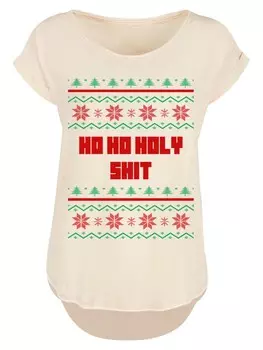 Рубашка F4NT4STIC Ho Ho Holy, песочный
