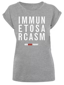 Рубашка F4Nt4Stic Immune To Sarcasm, пестрый серый