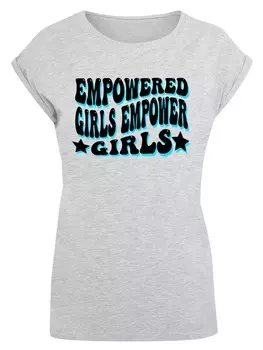 Рубашка F4NT4STIC Internationaler Frauentag Empowered Girls Power, светло-серый