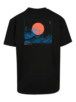 Рубашка F4NT4STIC Kanagawa Welle Blue, черный