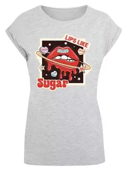 Рубашка F4NT4STIC Lips like sugar retro fashion Valentinstag, серый