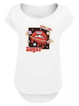 Рубашка F4NT4STIC Lips Like Sugar Valentinstag, белый