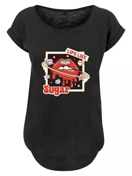 Рубашка F4NT4STIC Lips Like Sugar Valentinstag, черный