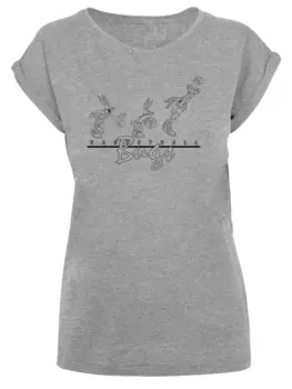 Рубашка F4NT4STIC Looney Tunes Basketball Bugs, серый