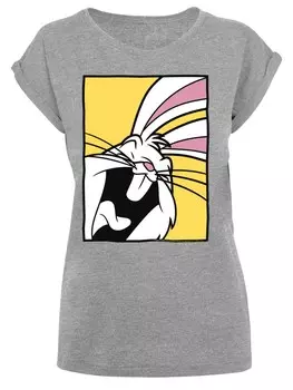 Рубашка F4NT4STIC Looney Tunes Bugs Bunny Laughing, серый