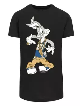 Рубашка F4NT4STIC Looney Tunes Bugs Bunny Rapper, черный