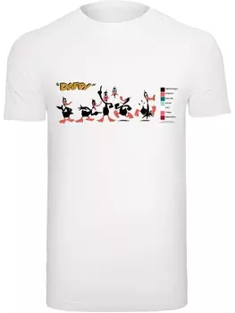 Рубашка F4NT4STIC Looney Tunes Daffy Duck Colour Code, белый