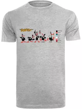 Рубашка F4NT4STIC Looney Tunes Daffy Duck, пятнистый серый