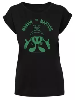 Рубашка F4NT4STIC Looney Tunes Marvin The Martian Large Head, черный