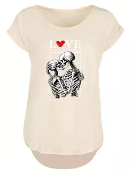 Рубашка F4NT4STIC Love is all you need, песочный