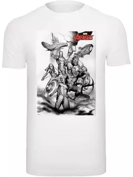 Рубашка F4NT4STIC Marvel Avengers Assemble Team, белый