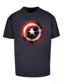 Рубашка F4NT4STIC Marvel Avengers Captain America, морской синий