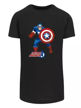 Рубашка F4NT4STIC Marvel Avengers Captain America The First Avenger, черный