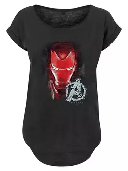 Рубашка F4Nt4Stic Marvel Avengers Endgame Iron Man Brushed, черный