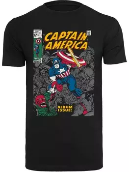 Рубашка F4NT4STIC Marvel Captain America Album Issue Cover, черный