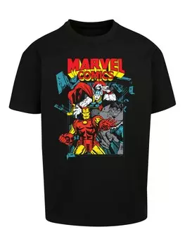 Рубашка F4NT4STIC Marvel Comics Trio Pose, черный